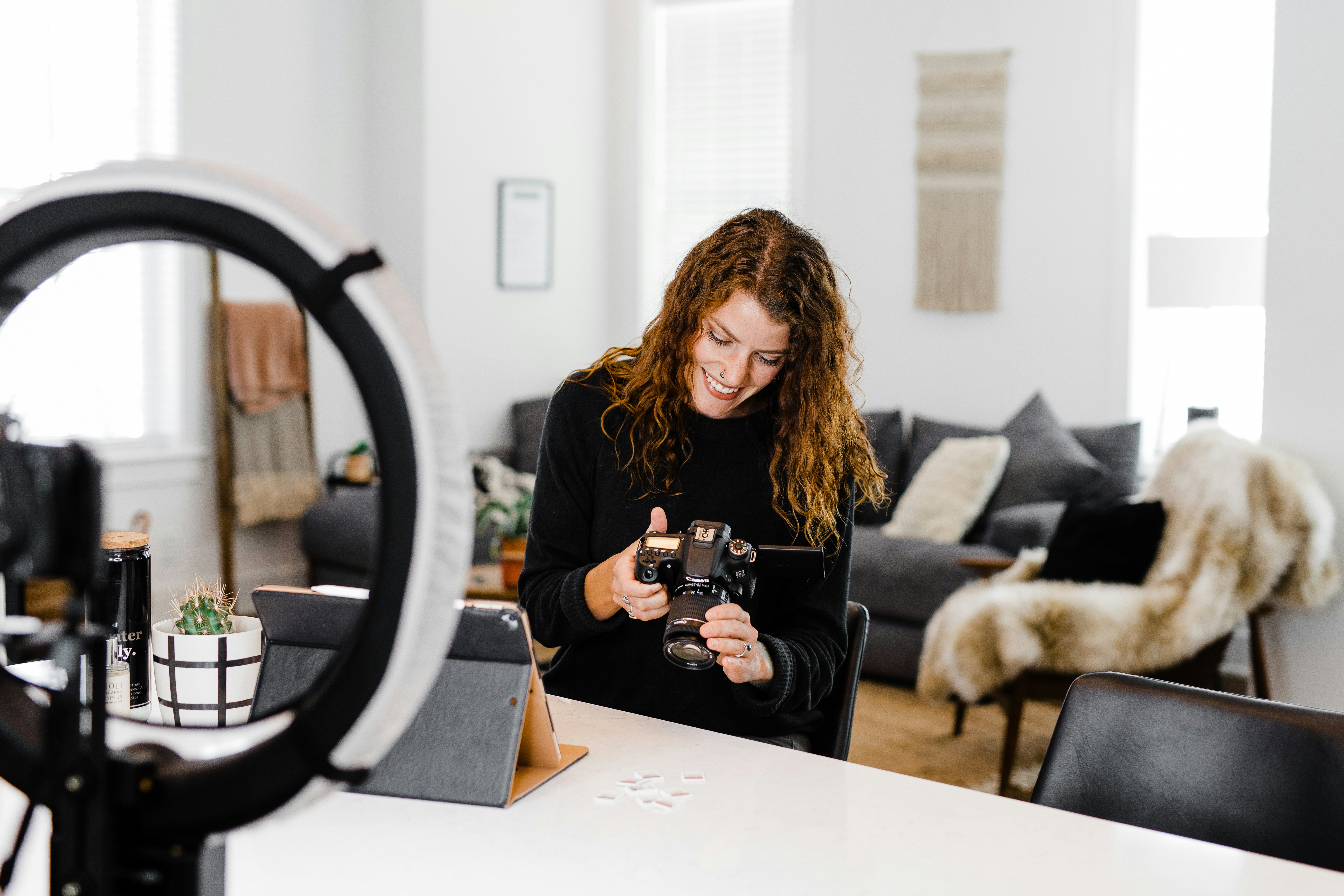 Influencer collaborating with agency